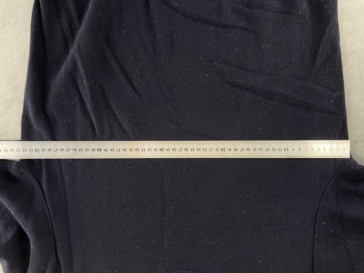 Maglione girocollo in maglia blu navy vintage – Uomo Taglia L