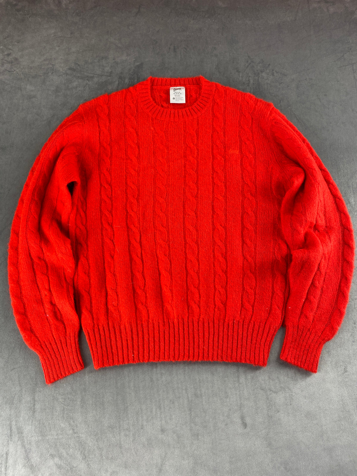 Maglione girocollo trecce lana Levi's rosso vintage – Uomo Taglia XL