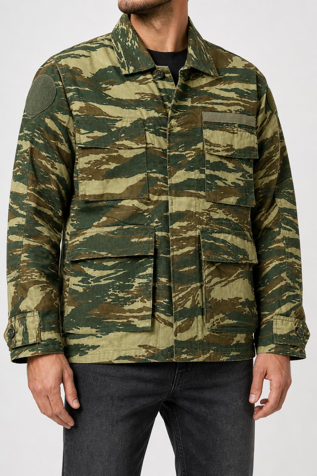 Giacca militare mimetica vegetato greco vintage – Uomo Taglia M