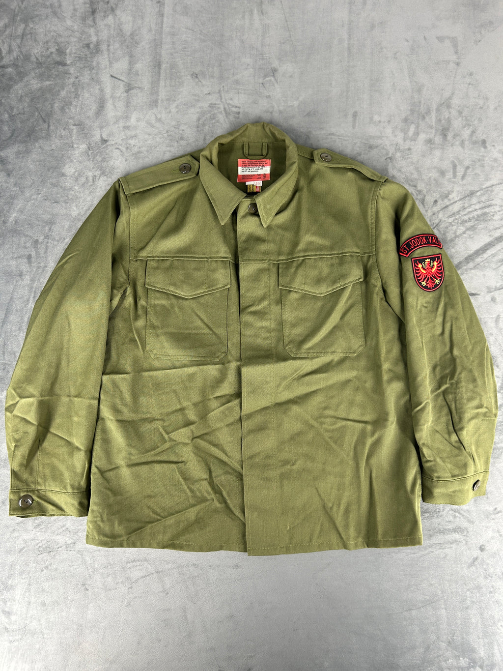 Giacca-camicia militare verde vintage – Uomo Taglia M