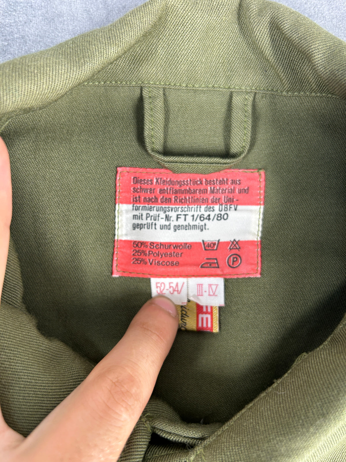 Giacca-camicia militare verde vintage – Uomo Taglia M