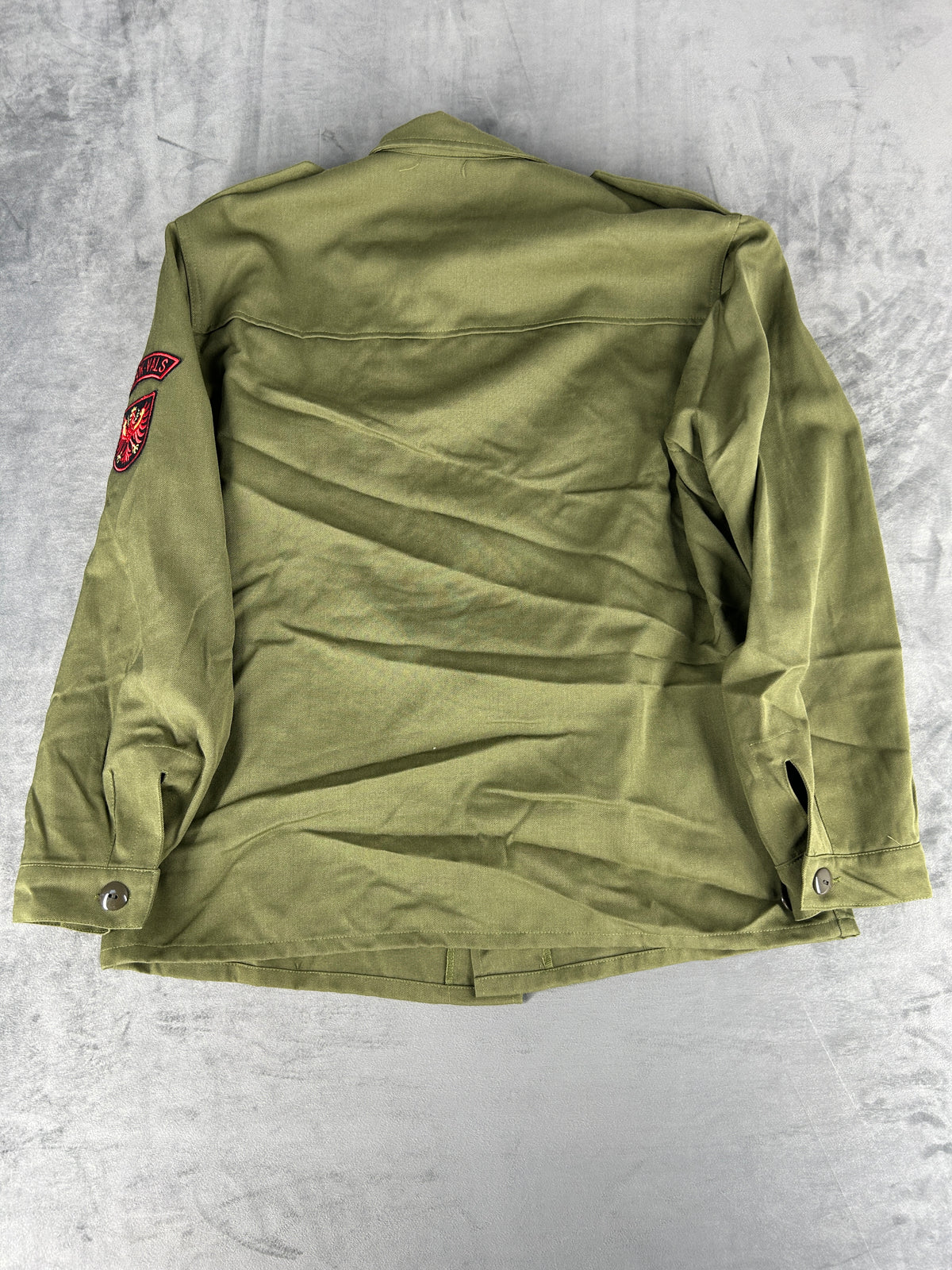 Giacca-camicia militare verde vintage – Uomo Taglia M