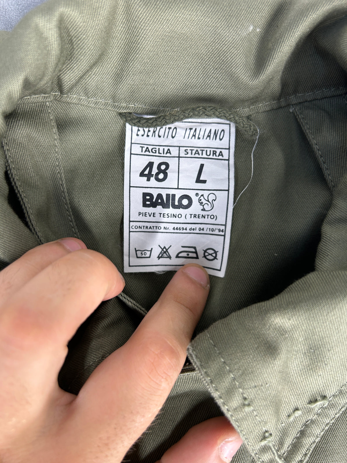 Field jacket Esercito Italiano verde militare vintage – Uomo Taglia L (IT 48)
