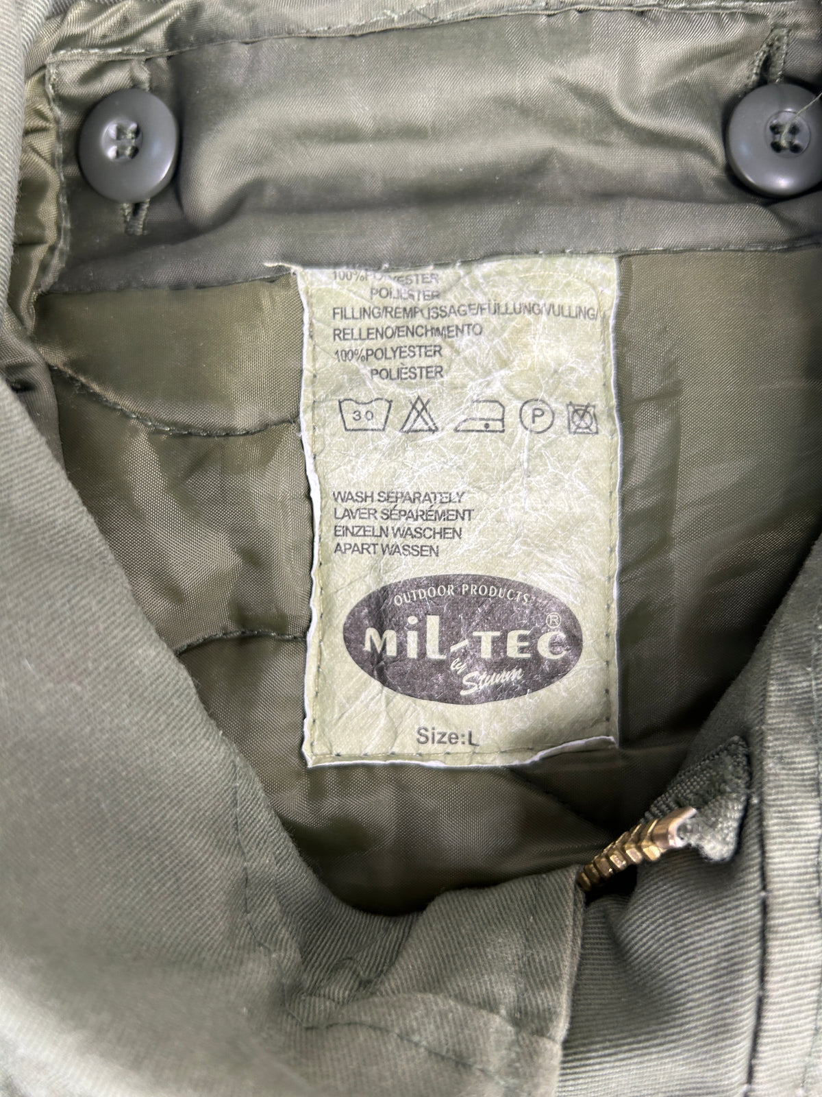 Field jacket M-65 verde militare Mil-Tec vintage – Uomo Taglia L