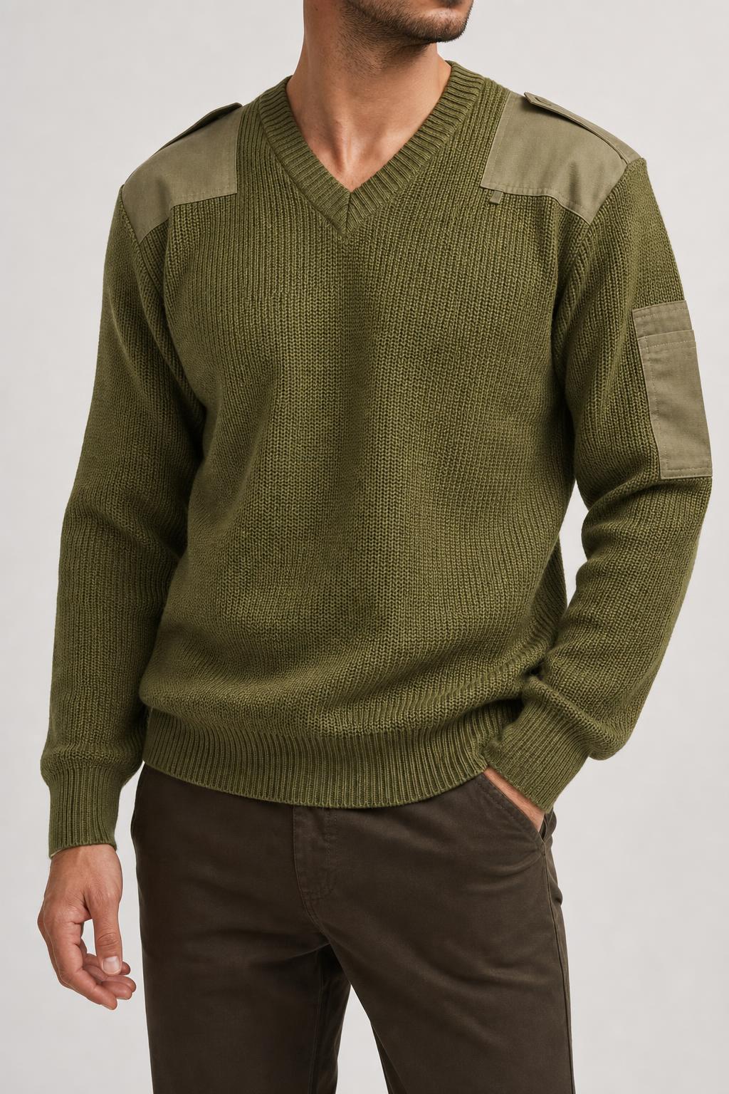 Maglione militare commando verde vintage – Uomo Taglia L