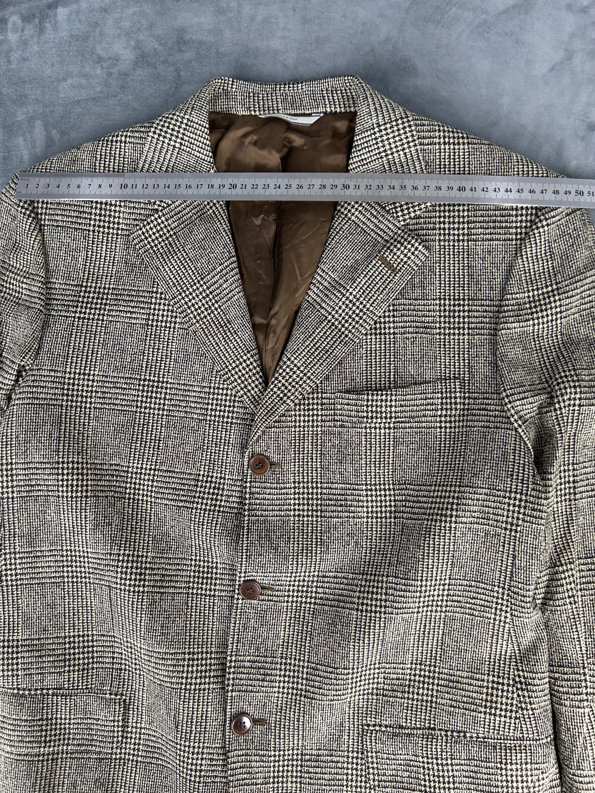Blazer principe di Galles grigio Boggi in lana vintage – Uomo Taglia L