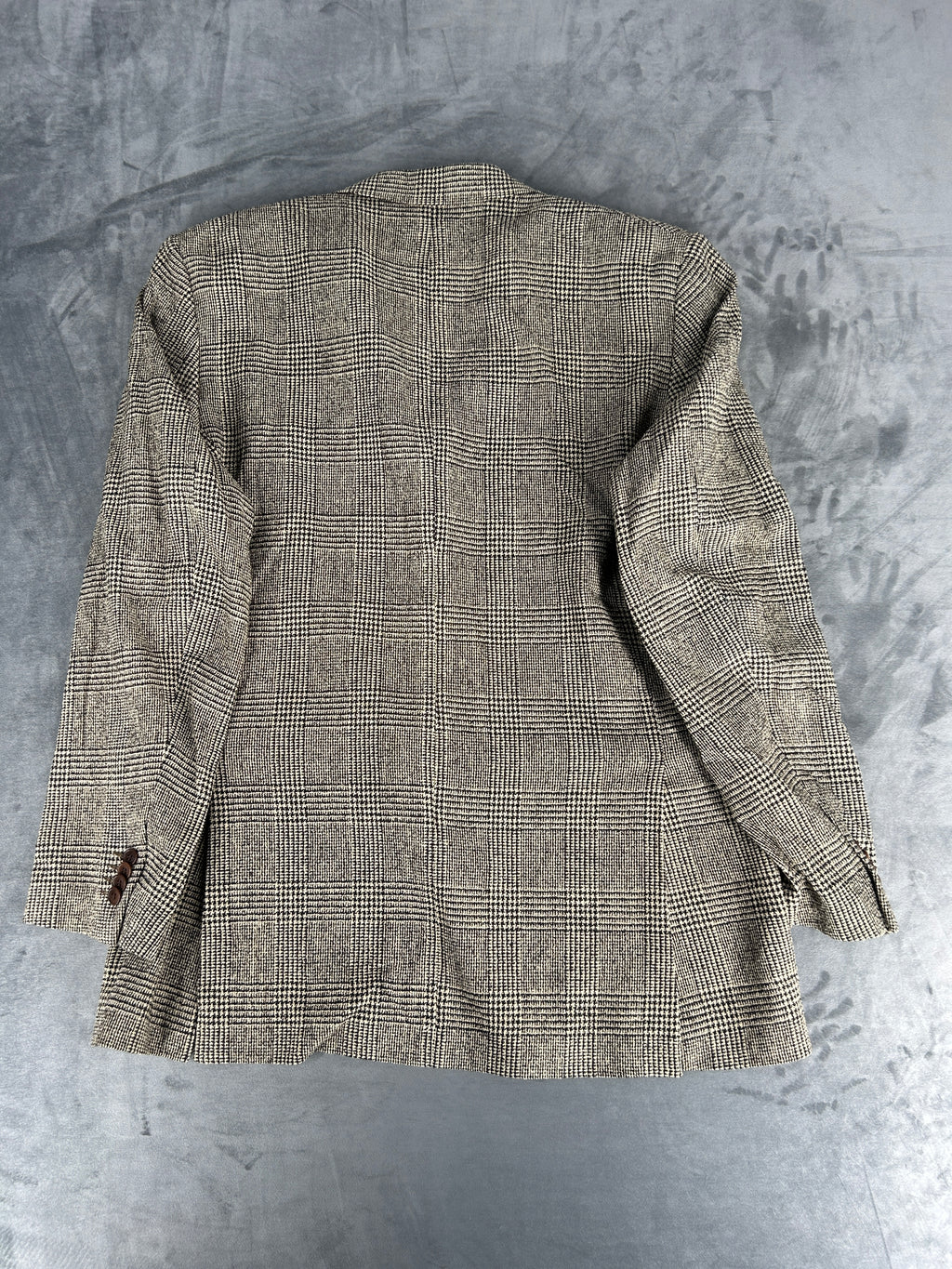 Blazer principe di Galles grigio Boggi in lana vintage – Uomo Taglia L