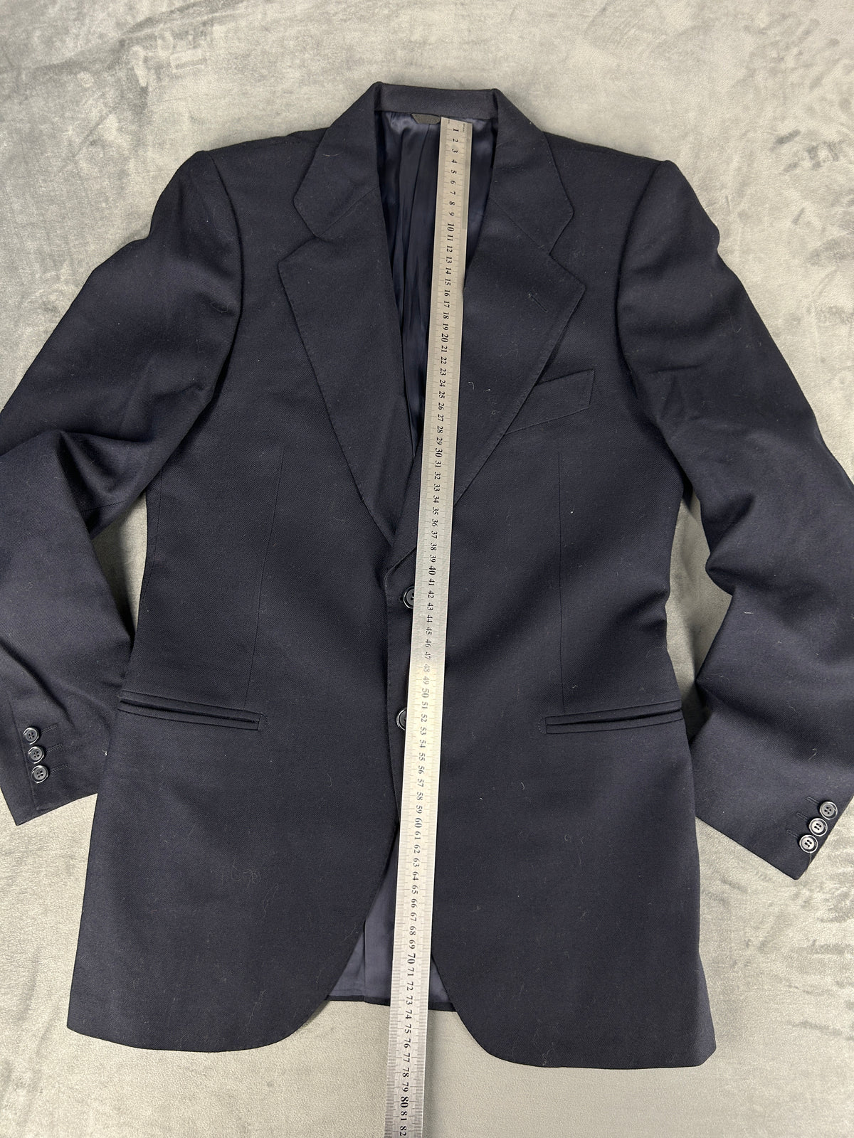 Blazer blu navy in lana vintage – Uomo Taglia L