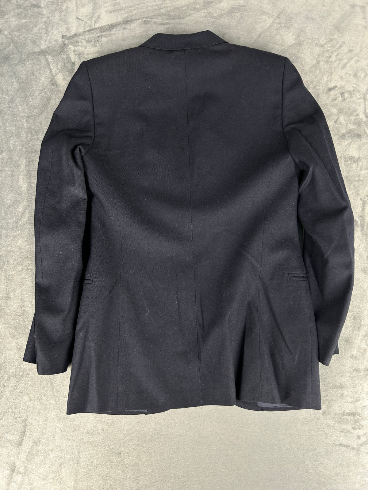 Blazer blu navy in lana vintage – Uomo Taglia L