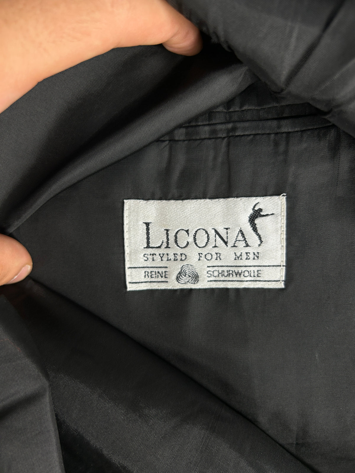 Blazer doppiopetto grigio antracite in lana vintage – Uomo Taglia L