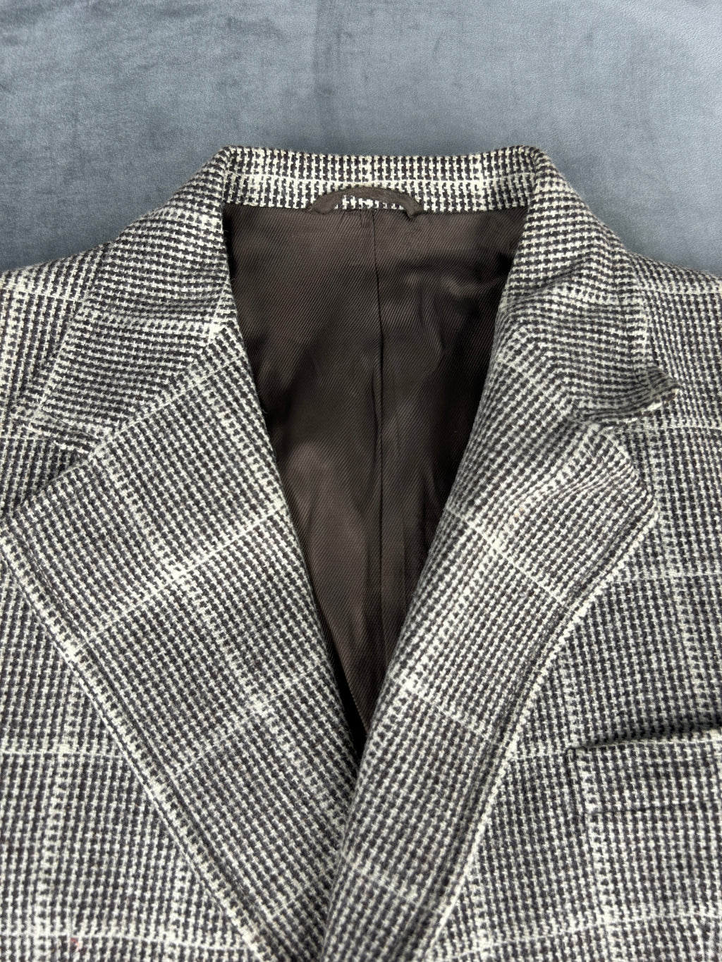 Blazer principe di Galles grigio finestrato in lana vintage – Uomo Taglia L