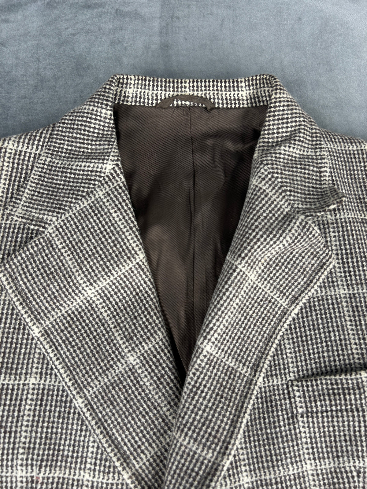 Blazer principe di Galles grigio finestrato in lana vintage – Uomo Taglia L