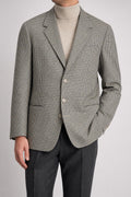 Blazer micro-check verde in lana vintage – Uomo Taglia L