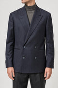 Blazer doppiopetto grigio in lana vintage – Uomo Taglia L
