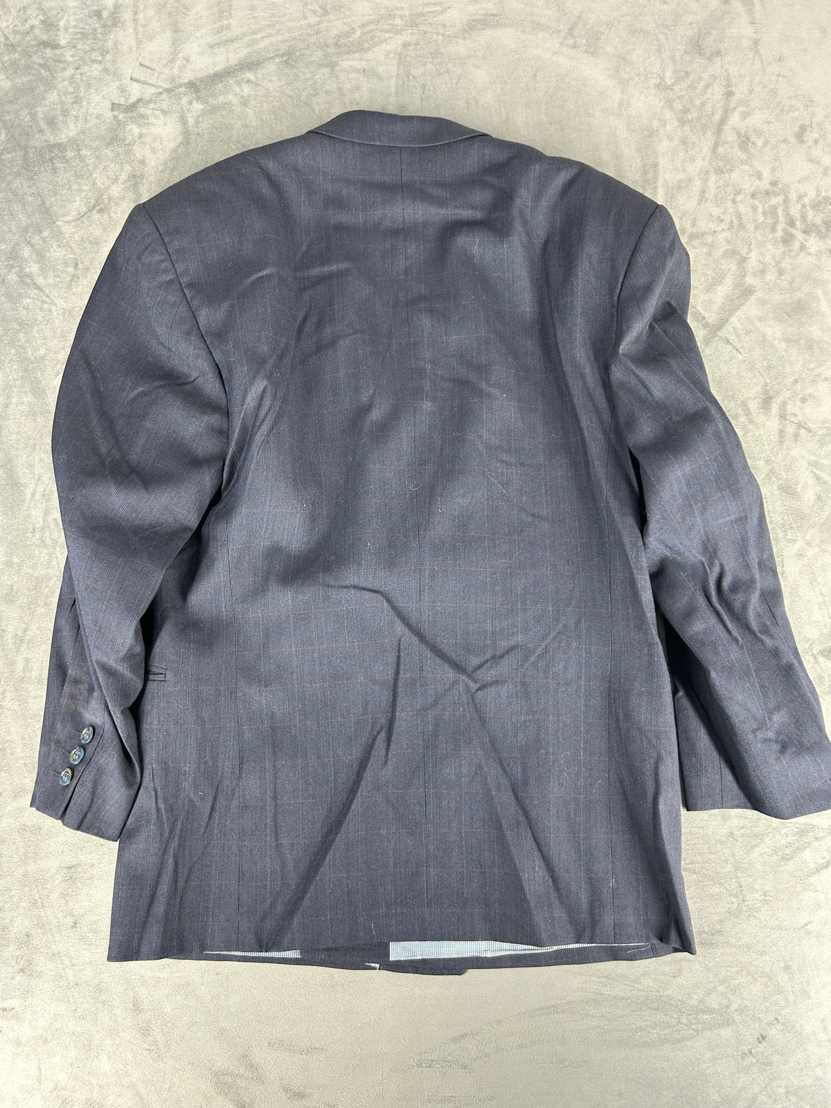 Blazer doppiopetto grigio in lana vintage – Uomo Taglia L
