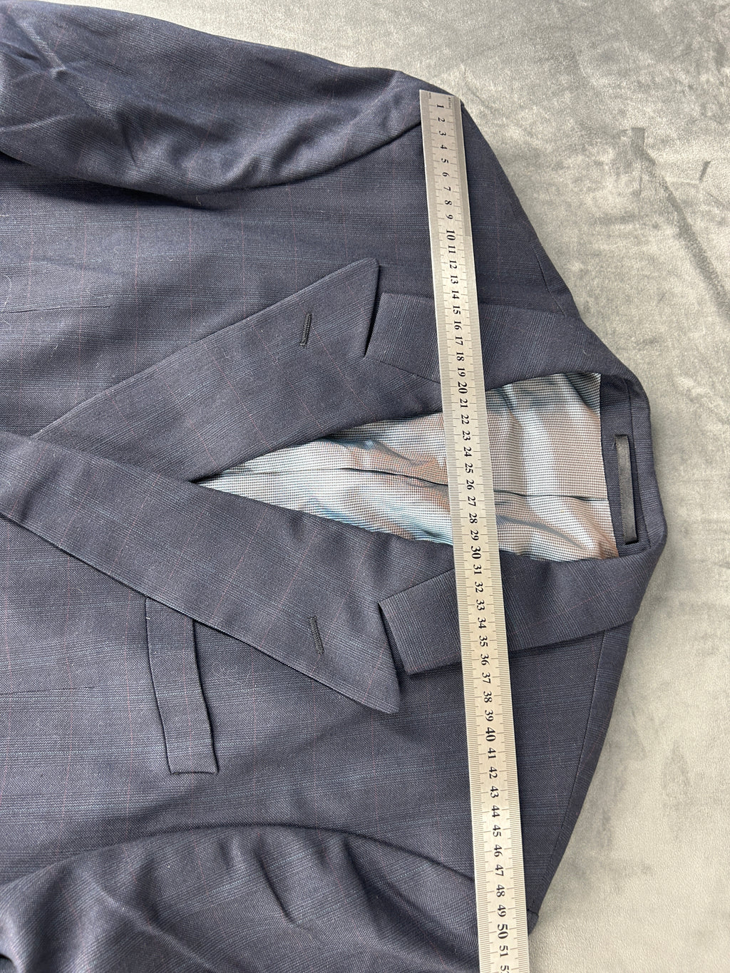 Blazer doppiopetto grigio in lana vintage – Uomo Taglia L