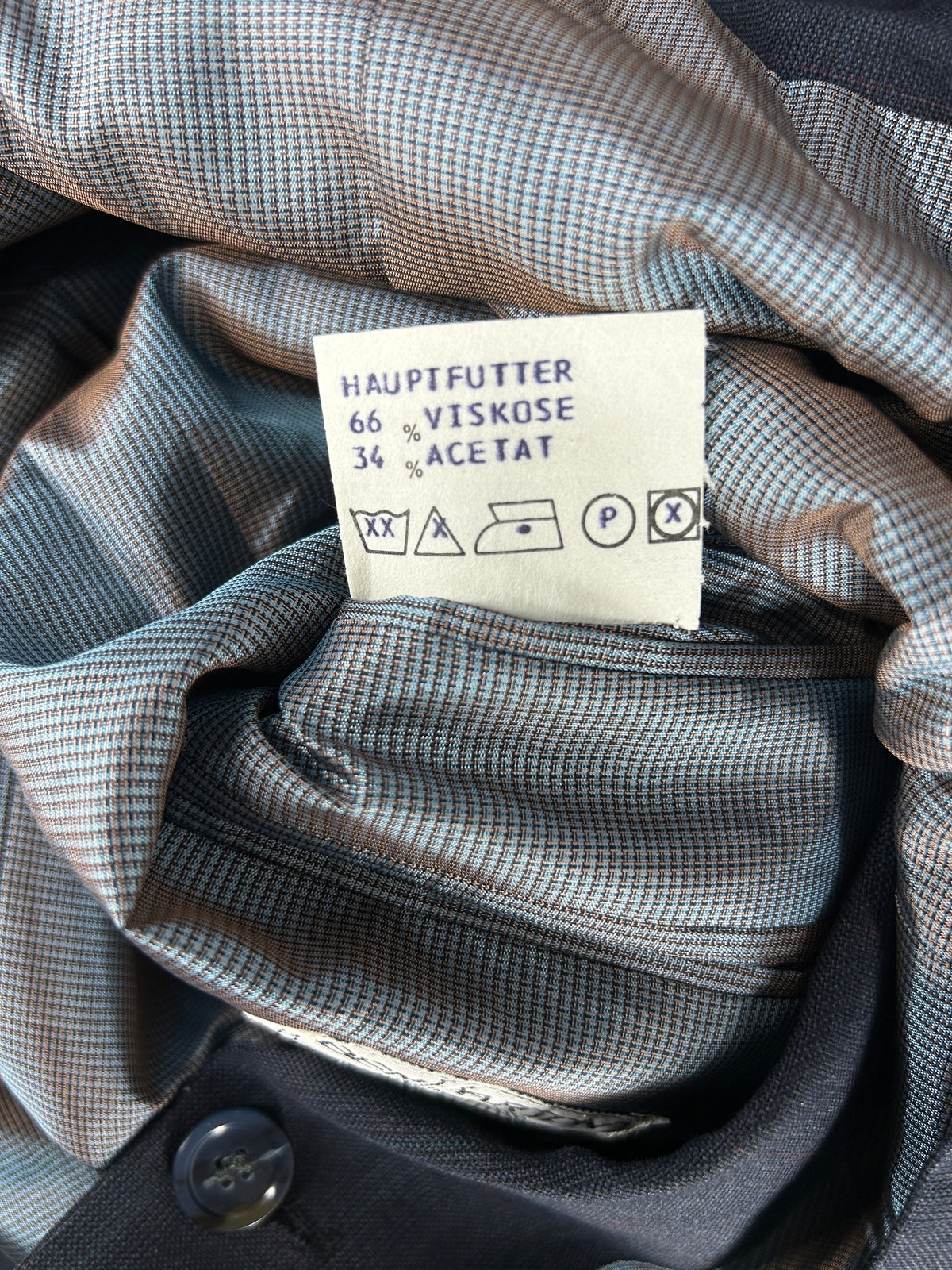 Blazer doppiopetto grigio in lana vintage – Uomo Taglia L