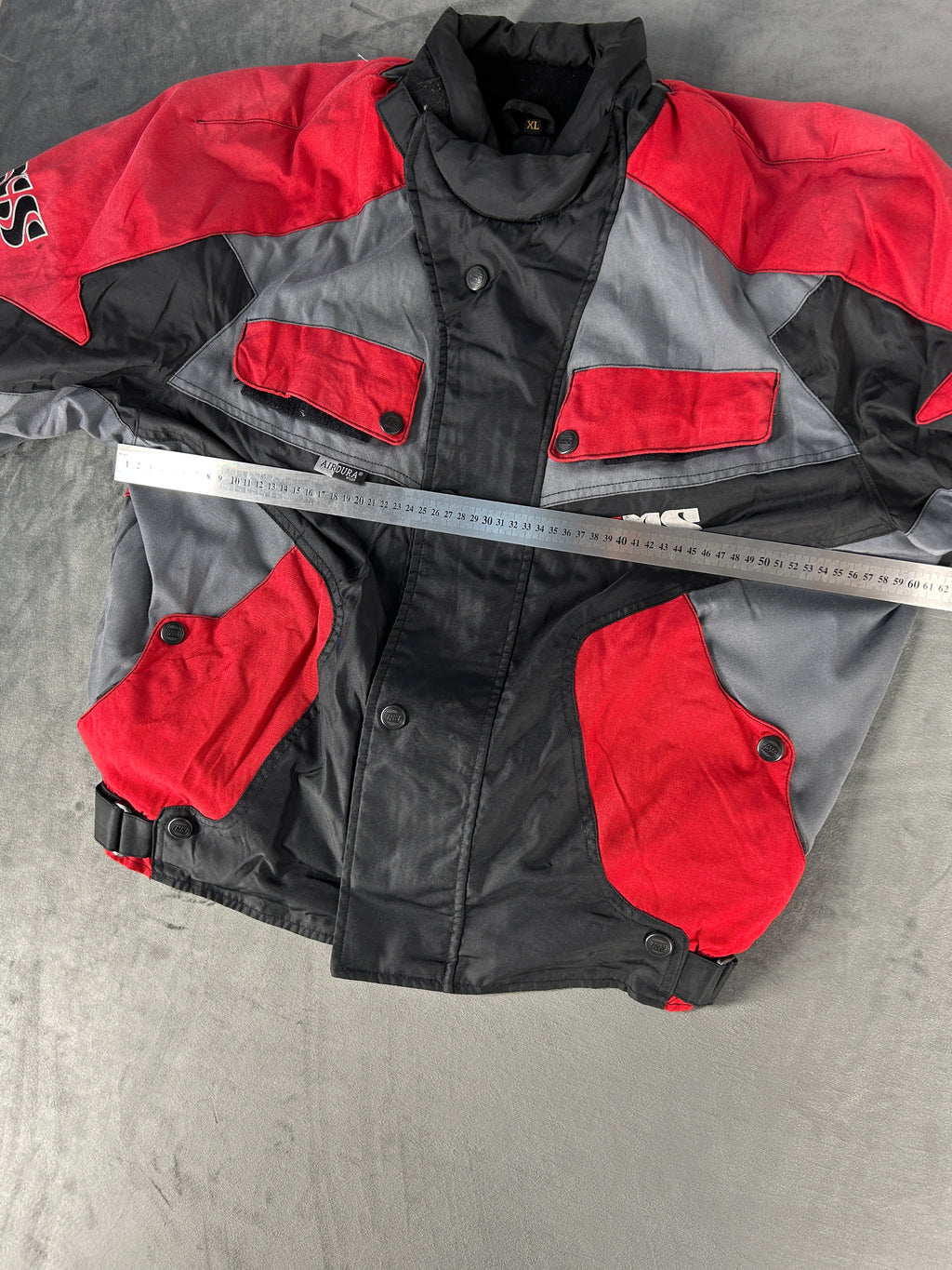 Giacca da moto IXS rosso e nero vintage – Uomo Taglia XL