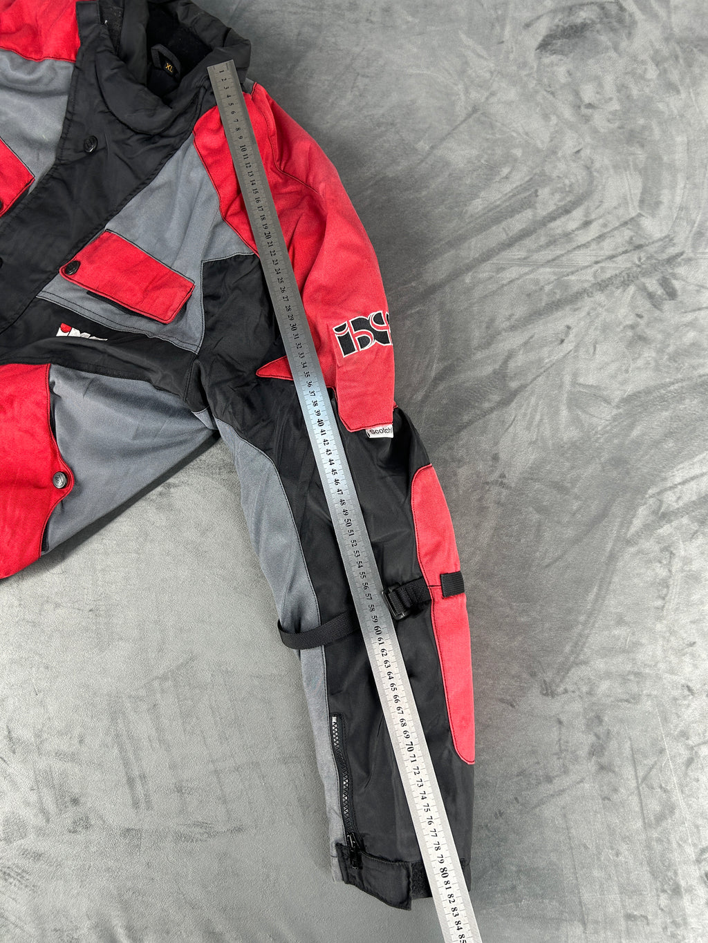 Giacca da moto IXS rosso e nero vintage – Uomo Taglia XL