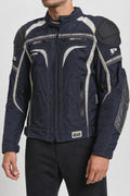 Giacca da moto Probiker blu navy vintage – Uomo Taglia L