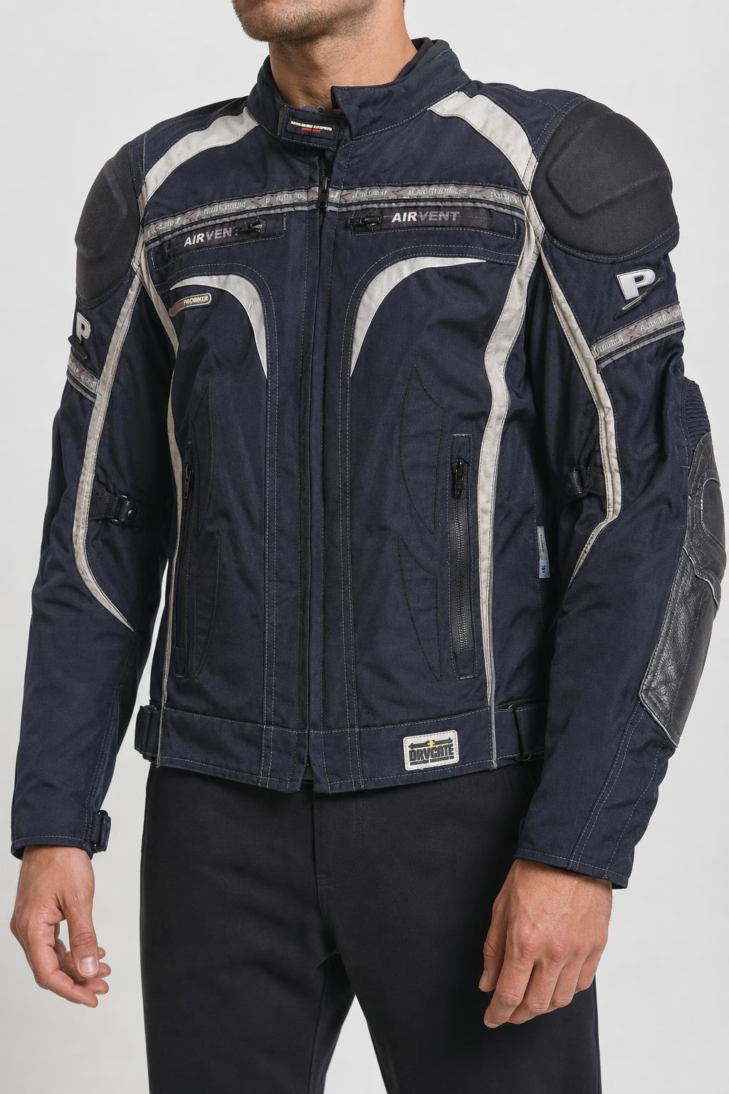 Giacca da moto Probiker blu navy vintage – Uomo Taglia L