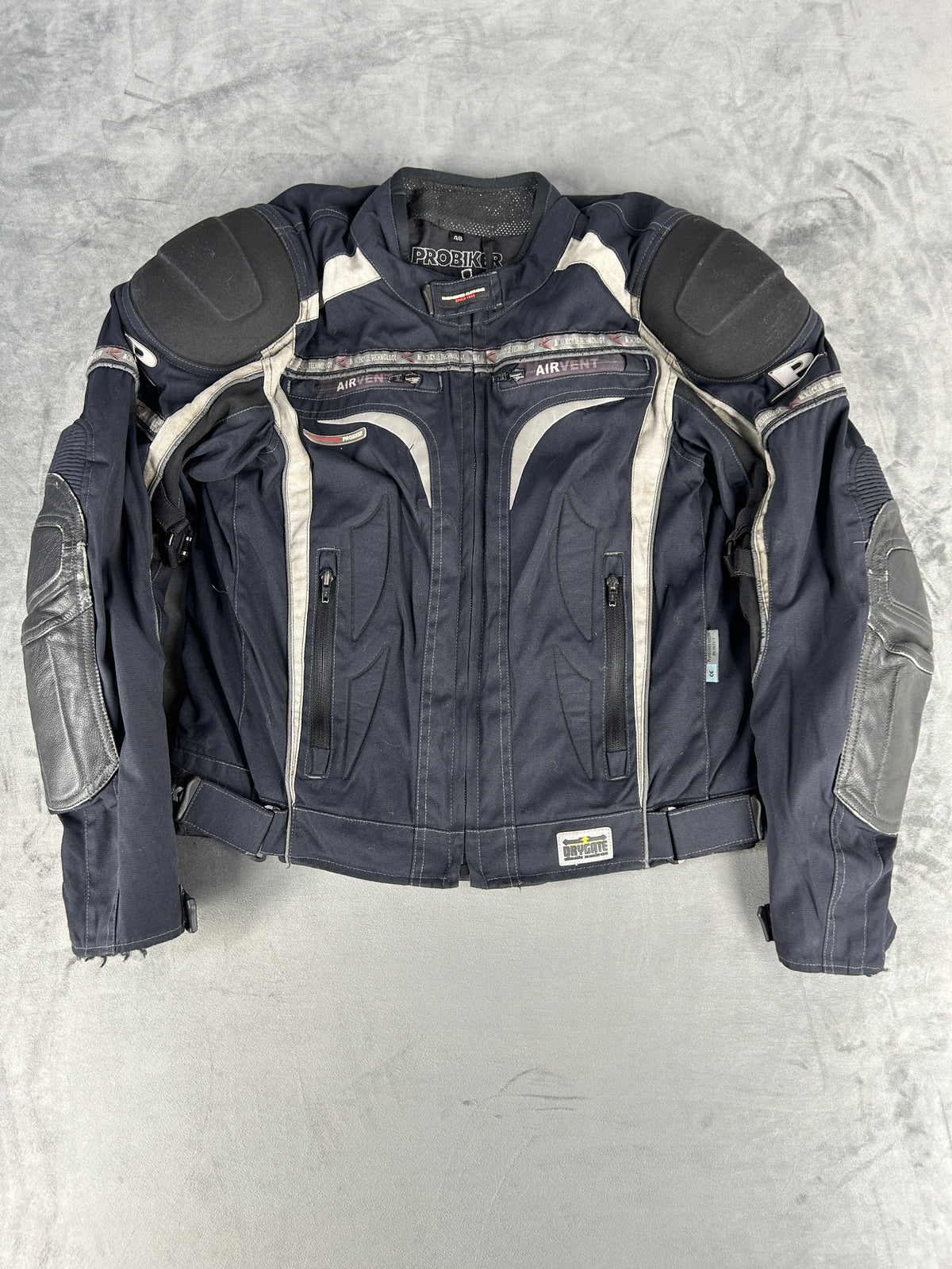 Giacca da moto Probiker blu navy vintage – Uomo Taglia L