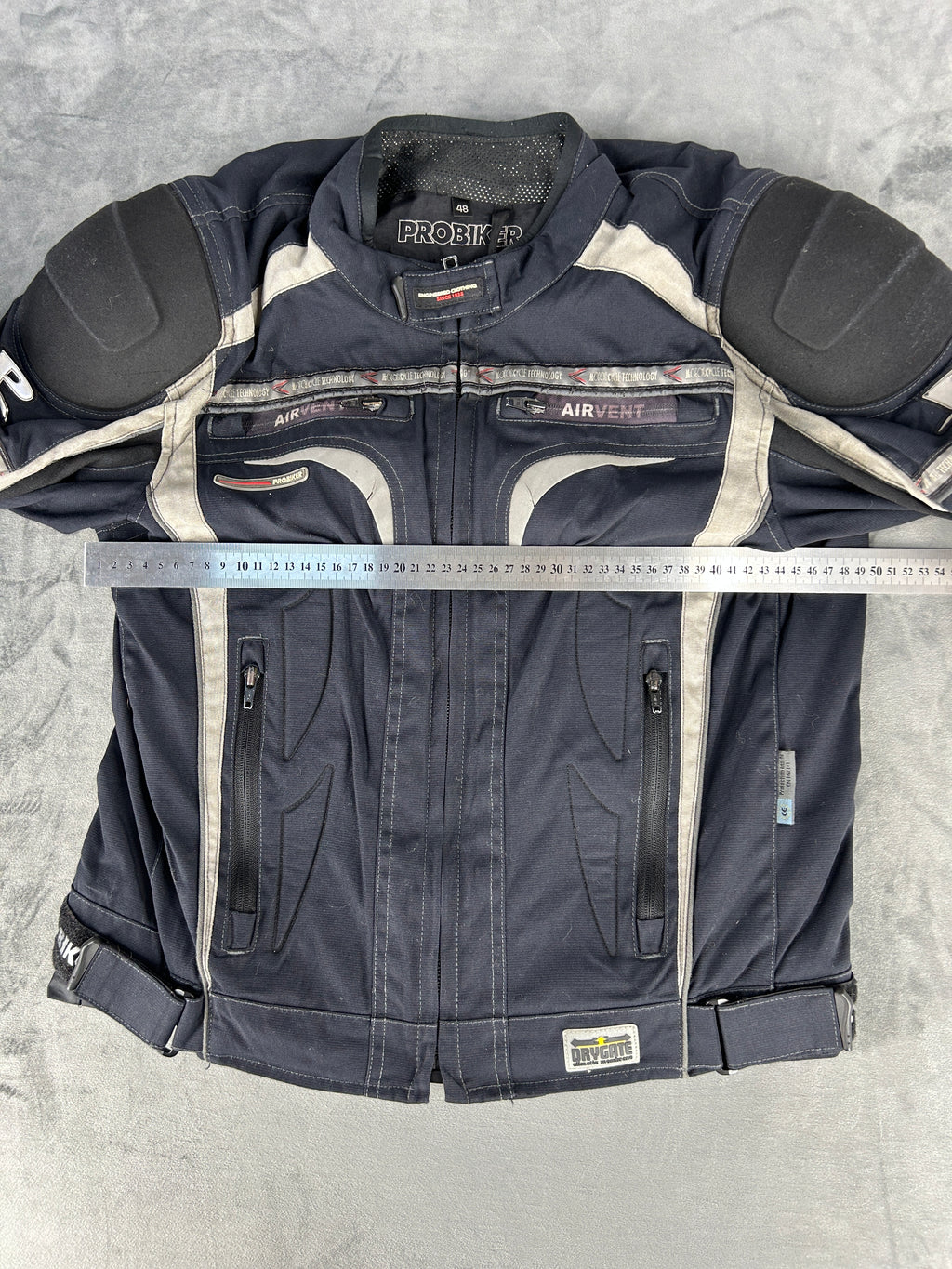 Giacca da moto Probiker blu navy vintage – Uomo Taglia L