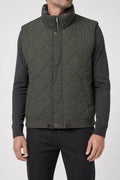Gilet imbottito verde militare reversibile vintage – Uomo Taglia M