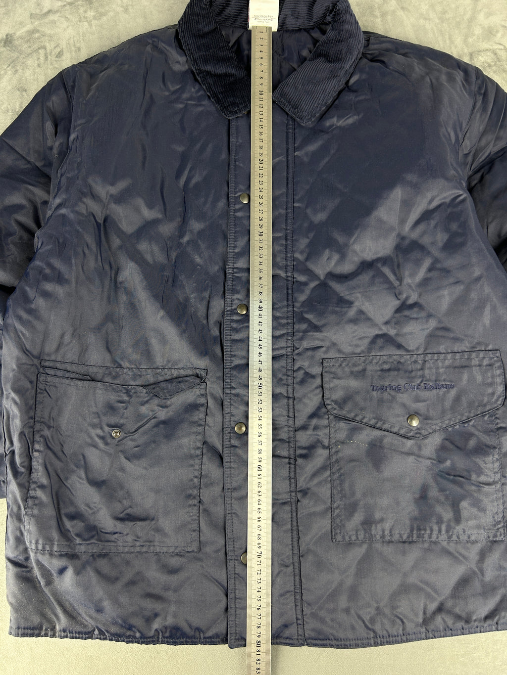 Giacca trapuntata blu navy Swingster vintage – Uomo Taglia M