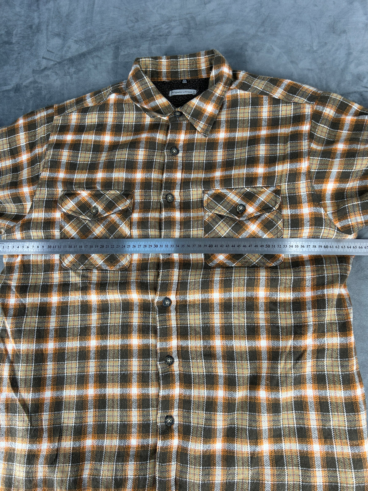 Camicia-giacca a quadri foderata in sherpa vintage – Uomo Taglia 2XL
