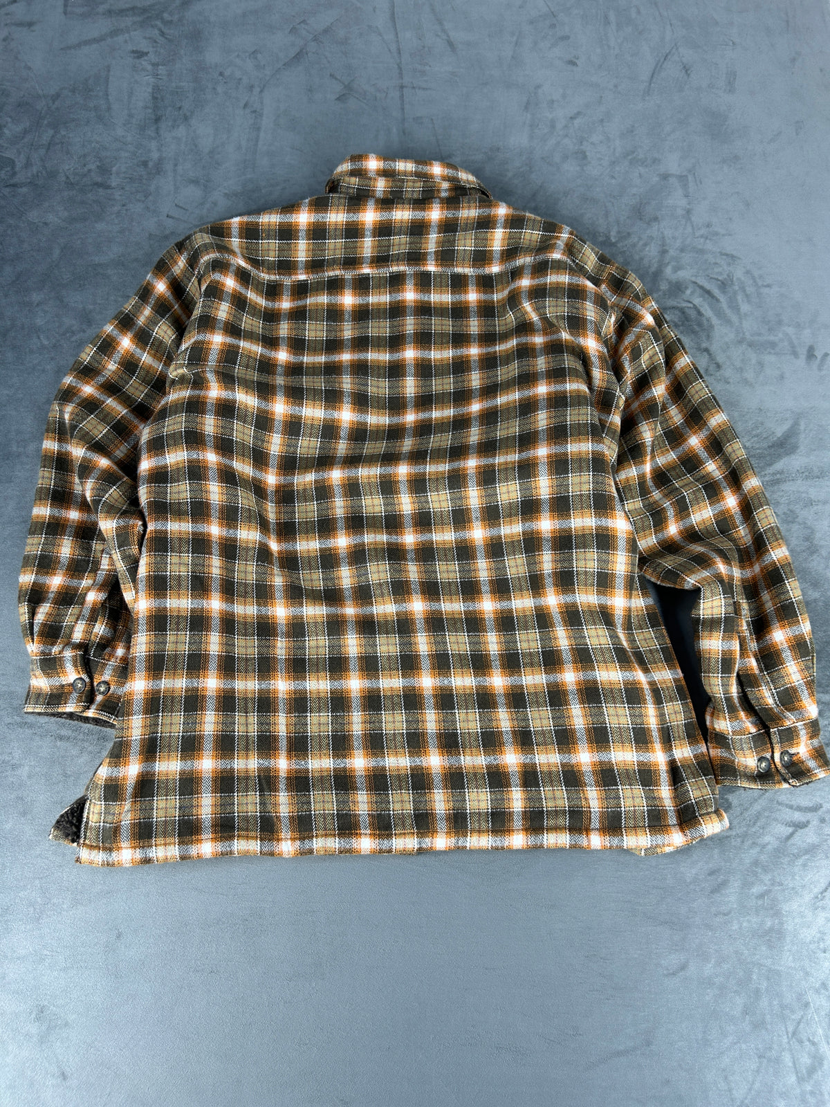 Camicia-giacca a quadri foderata in sherpa vintage – Uomo Taglia 2XL