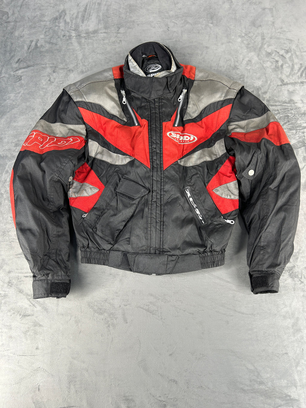 Giacca da moto Spidi rosso e nero vintage – Uomo Taglia L