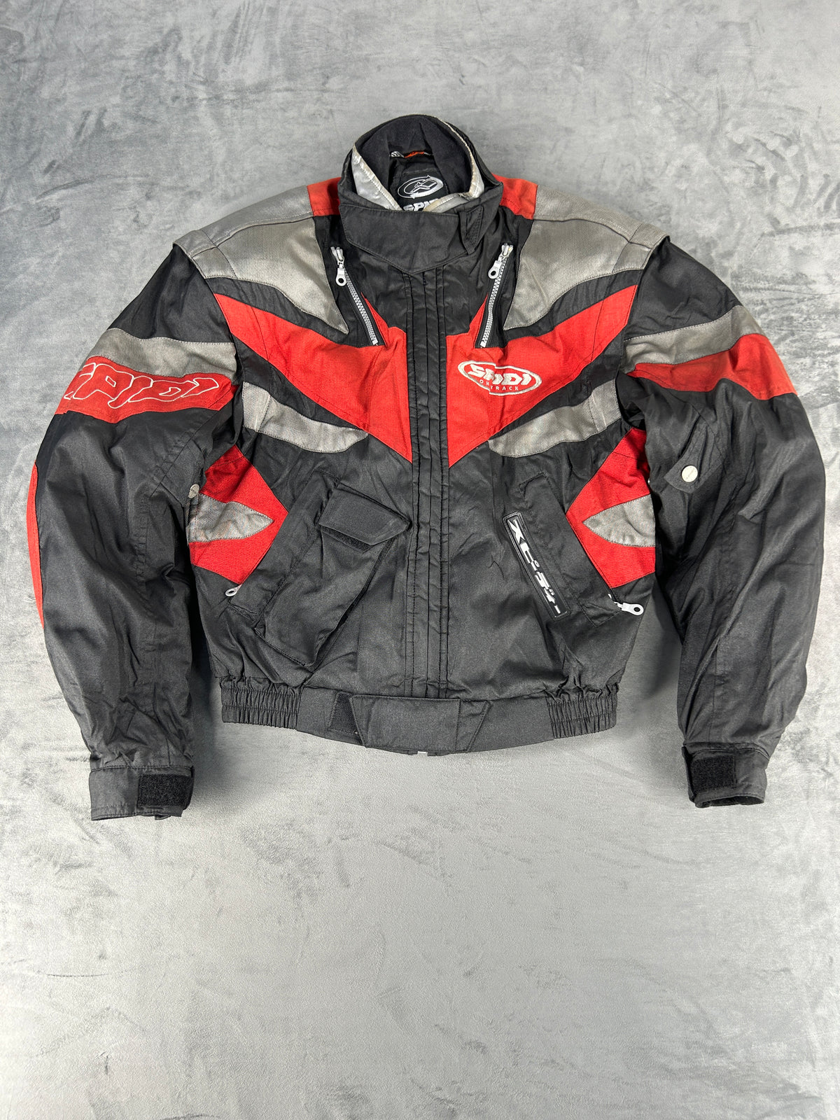 Giacca da moto Spidi rosso e nero vintage – Uomo Taglia L