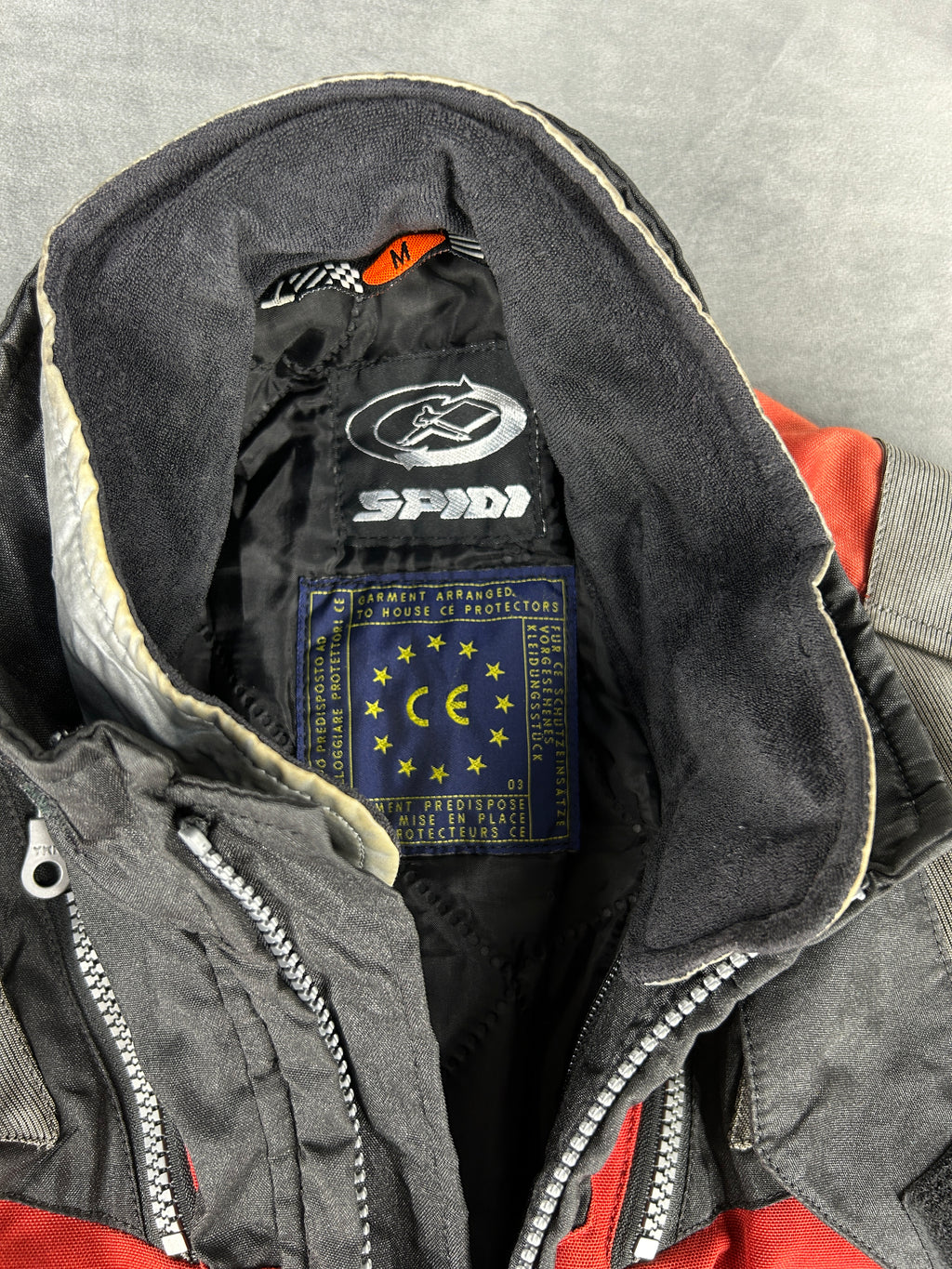 Giacca da moto Spidi rosso e nero vintage – Uomo Taglia L