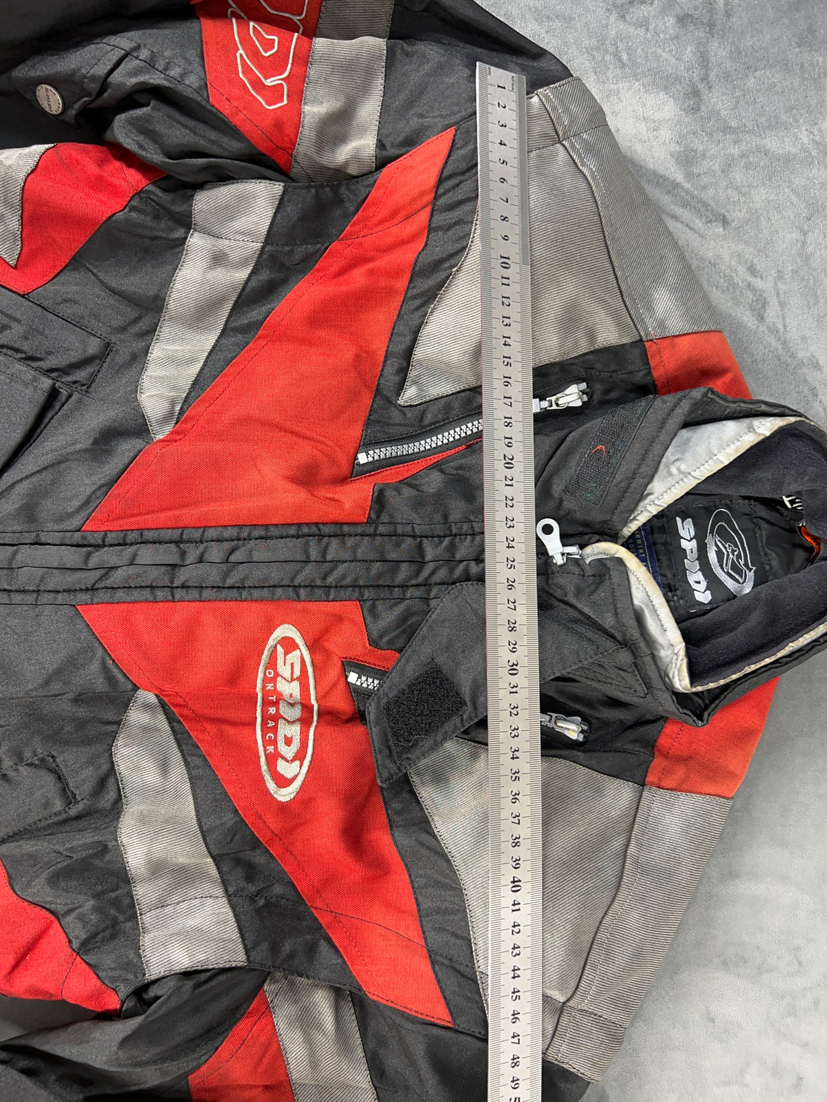 Giacca da moto Spidi rosso e nero vintage – Uomo Taglia L