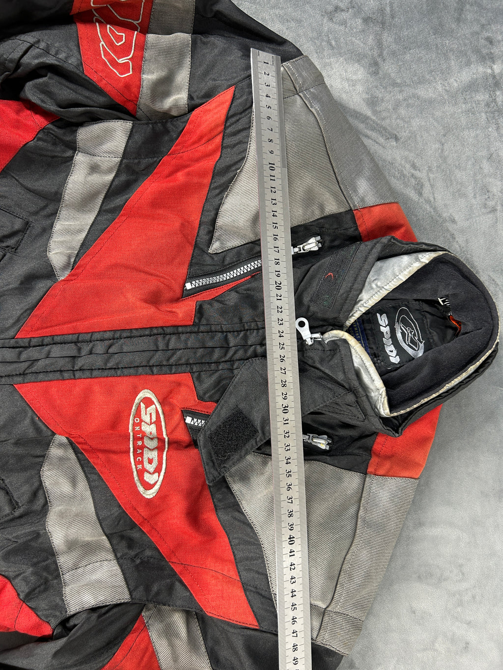 Giacca da moto Spidi rosso e nero vintage – Uomo Taglia L