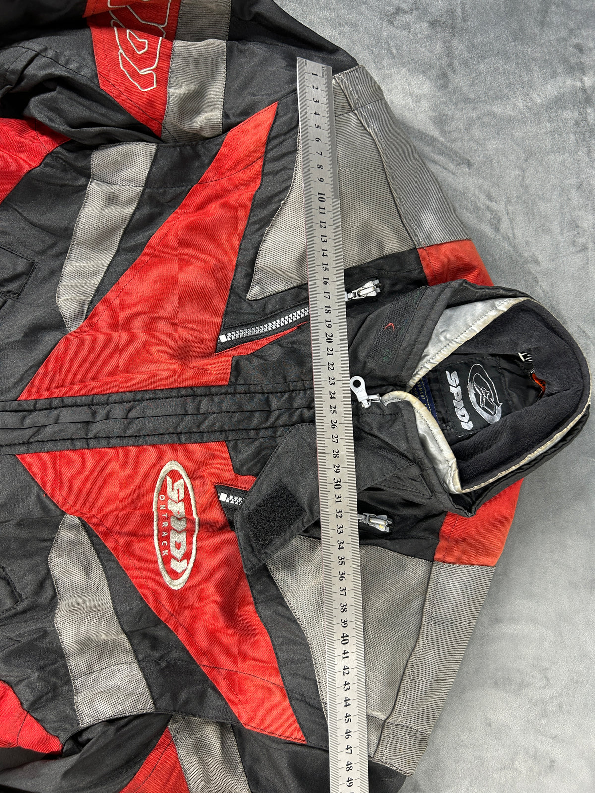 Giacca da moto Spidi rosso e nero vintage – Uomo Taglia L