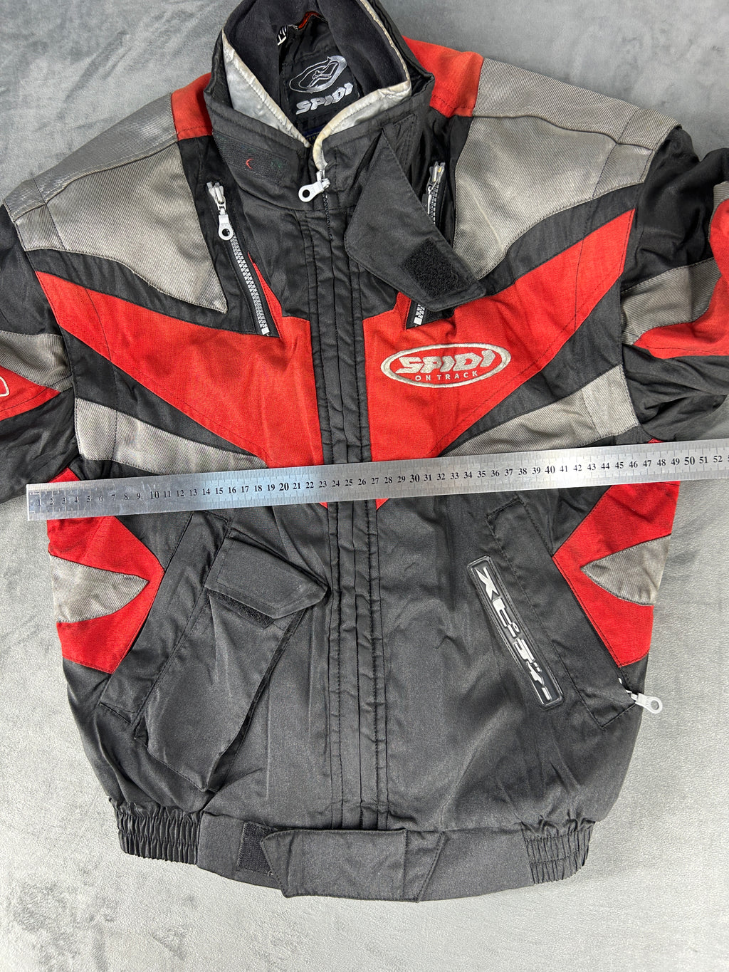 Giacca da moto Spidi rosso e nero vintage – Uomo Taglia L