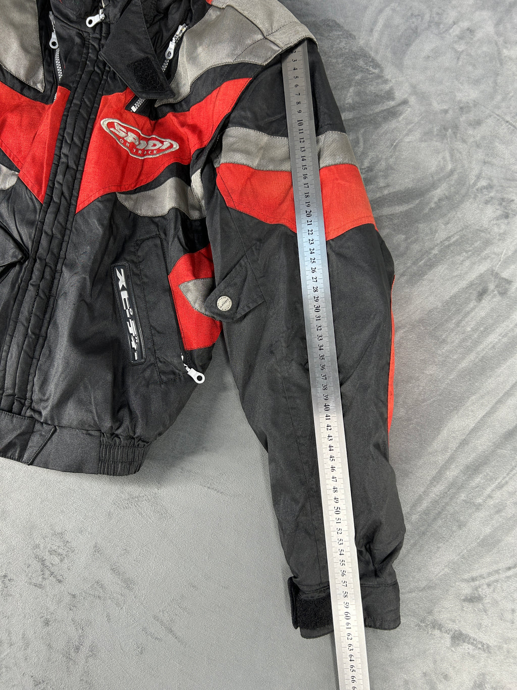 Giacca da moto Spidi rosso e nero vintage – Uomo Taglia L
