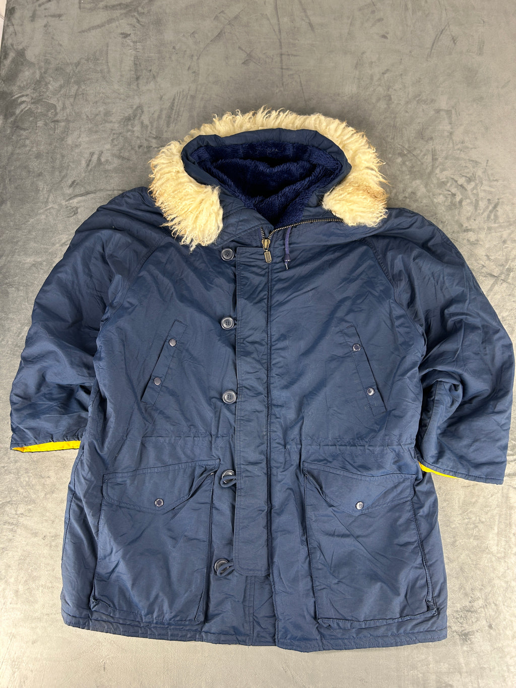 Parka imbottito blu navy Invicta vintage – Uomo Taglia 2XL