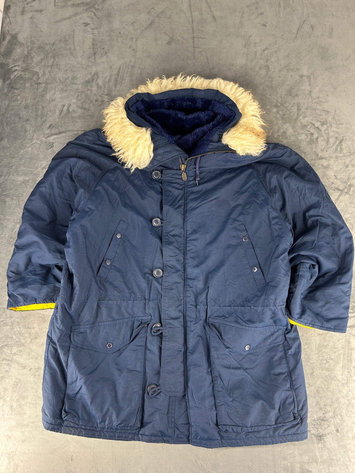 Parka imbottito blu navy Invicta vintage – Uomo Taglia 2XL