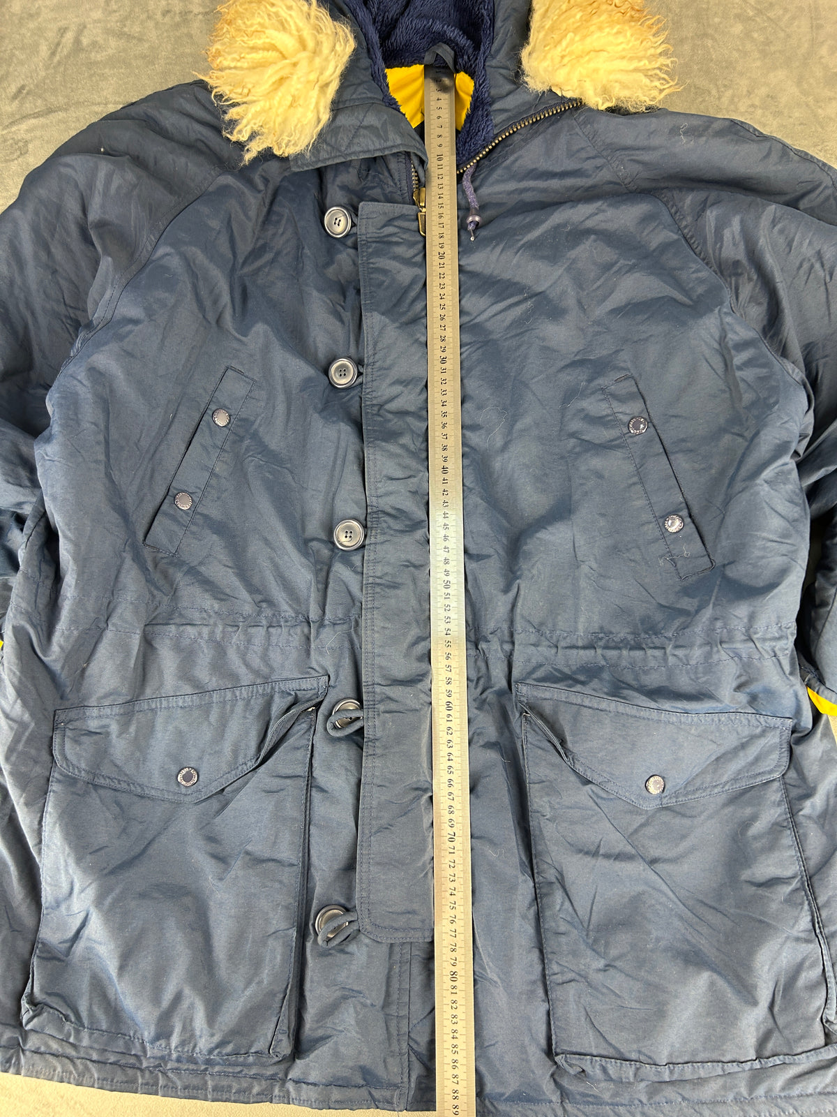 Parka imbottito blu navy Invicta vintage – Uomo Taglia 2XL