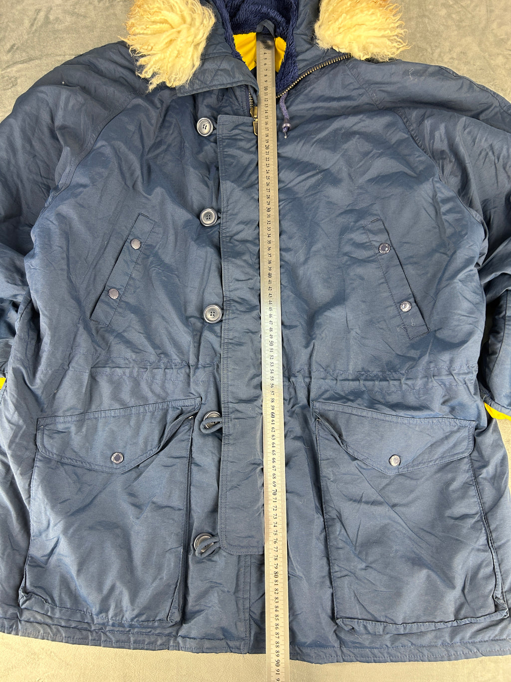 Parka imbottito blu navy Invicta vintage – Uomo Taglia 2XL