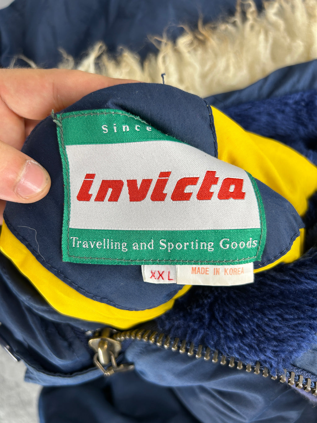 Parka imbottito blu navy Invicta vintage – Uomo Taglia 2XL