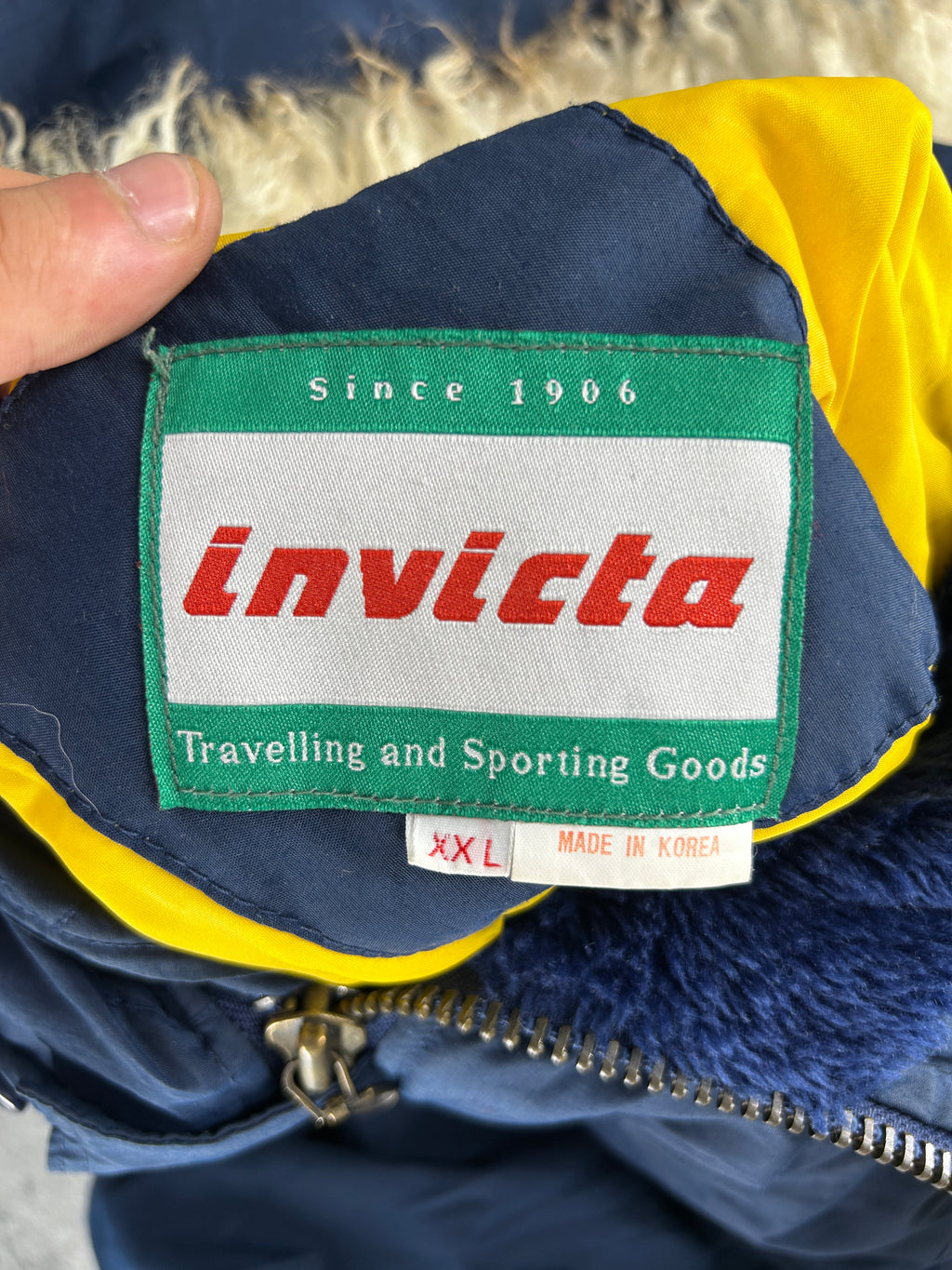 Parka imbottito blu navy Invicta vintage – Uomo Taglia 2XL
