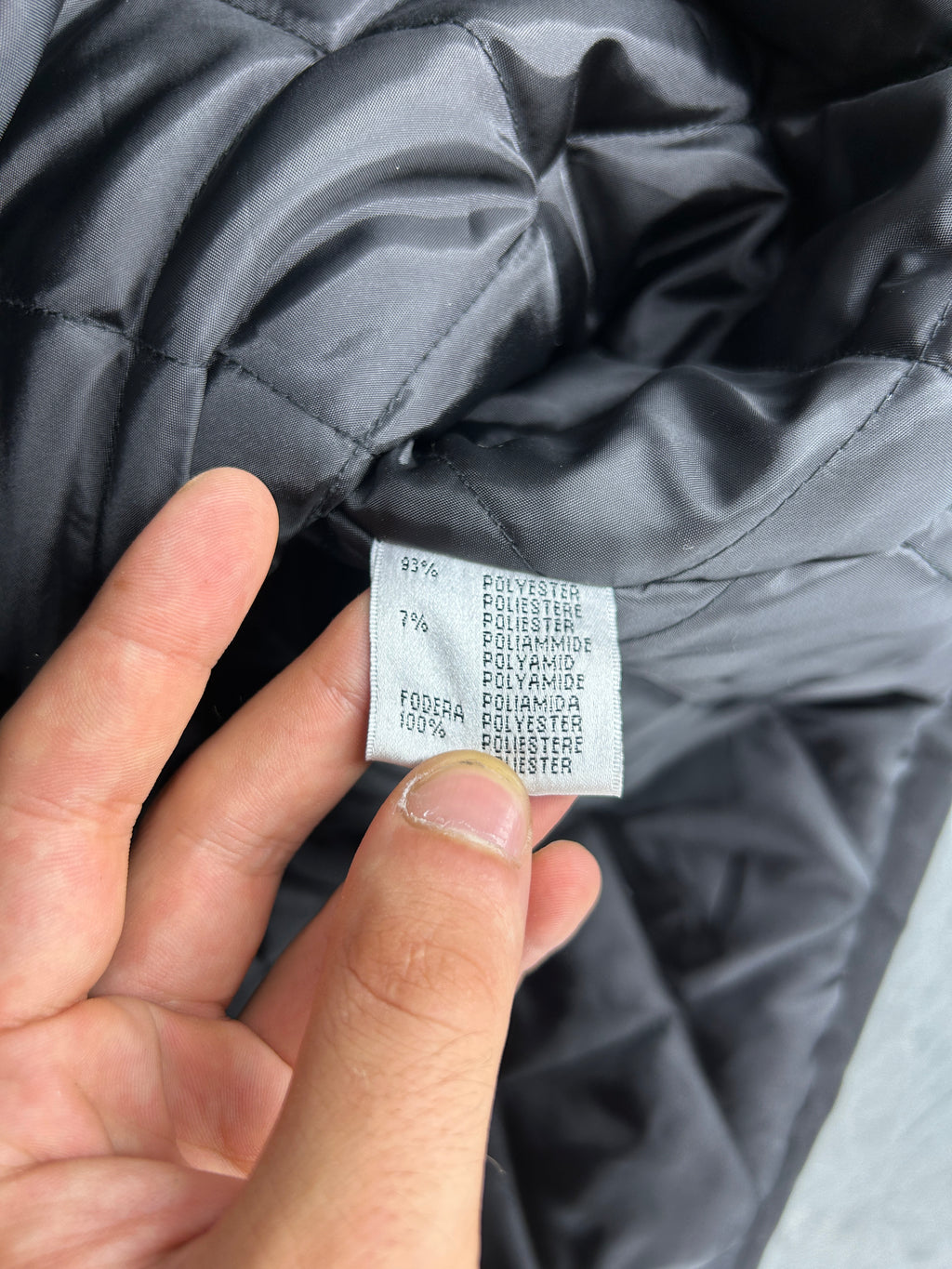 Soprabito imbottito nero Wampum vintage – Uomo Taglia XL