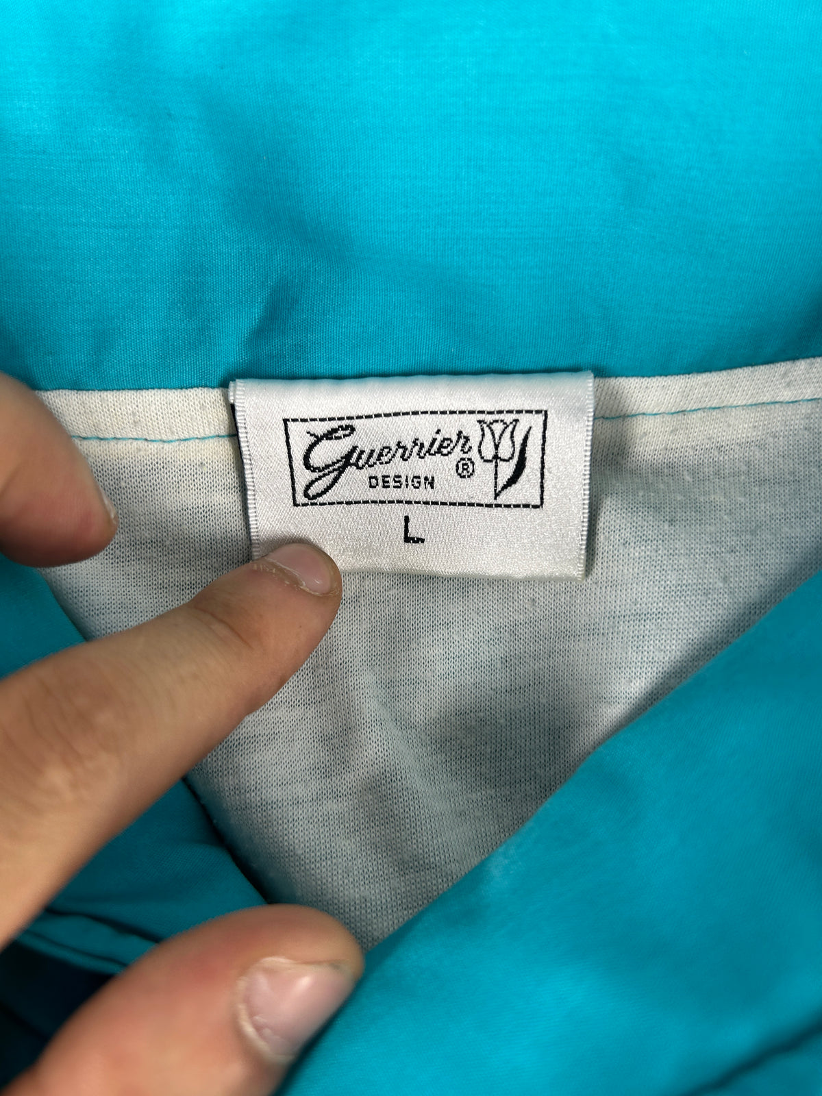 Giacca a vento azzurra e blu vintage anni 90 – Uomo Taglia L