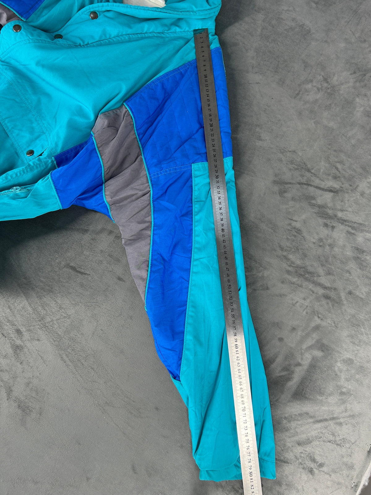 Giacca a vento azzurra e blu vintage anni 90 – Uomo Taglia L