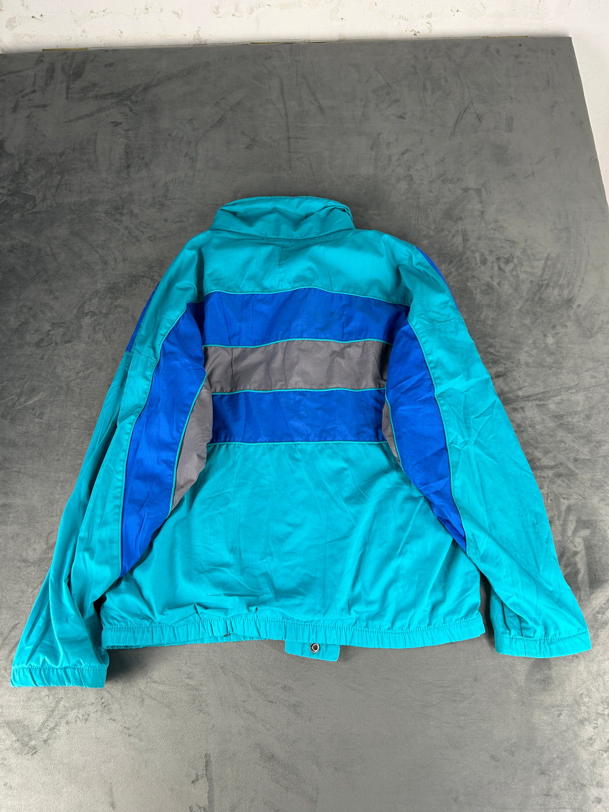 Giacca a vento azzurra e blu vintage anni 90 – Uomo Taglia L