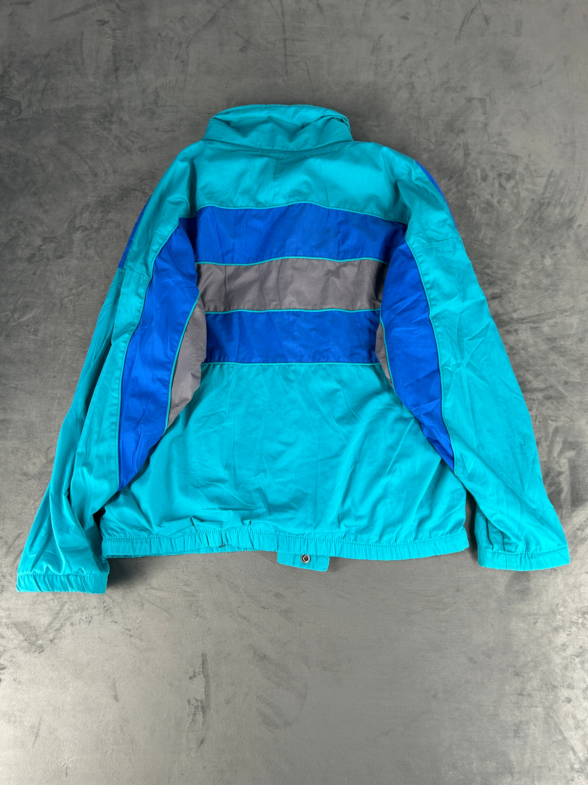 Giacca a vento azzurra e blu vintage anni 90 – Uomo Taglia L